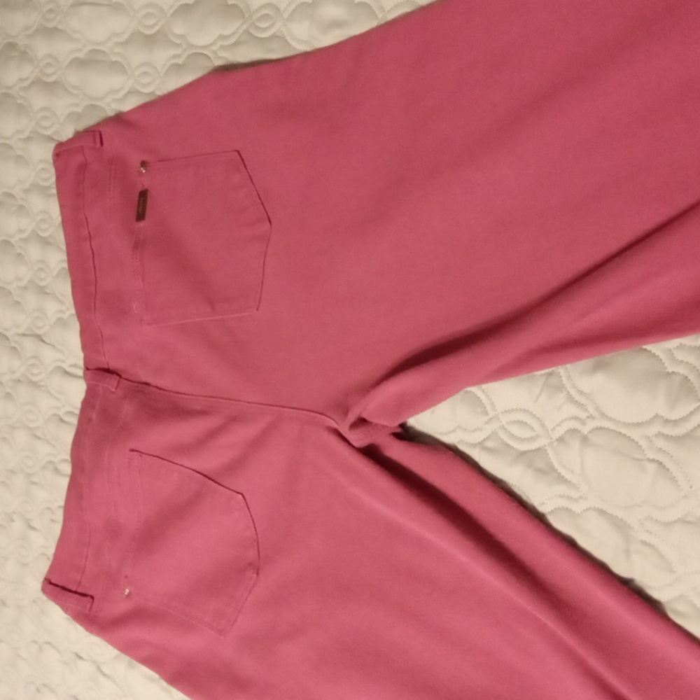 Chicos So Slimming Girlfriend Ankle 5 Pocket Jeans size 2.5R Dark Pink - Picture 5 of 6